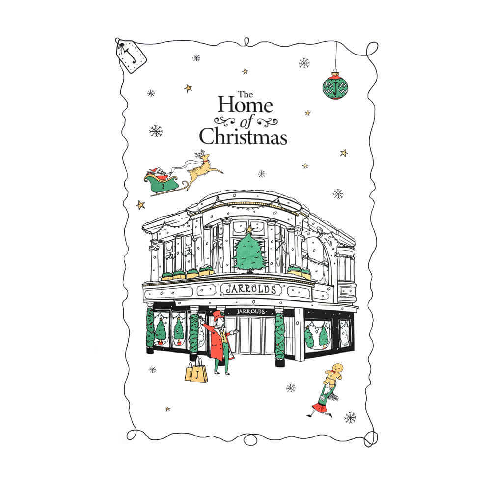 Jarrolds Christmas Tea Towel